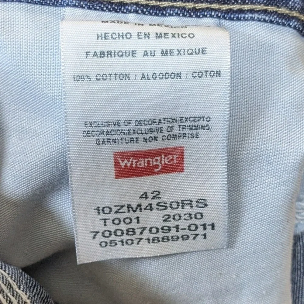 Wrangler‎ Authentics Shorts Mens 42 Blue Denim Carpenter Dark Wash Utility Retro